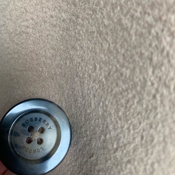 Authentic Burberry wool cashmere jacket coat beige tan sz 6 - Picture 9 of 13